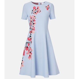 NWT CAROLINA HERRERA Floral jacquard midi dress SIZE XS
